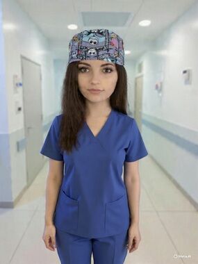 Handmade Nightmare Before Christmas Scrub Cap/ Nurse Hat